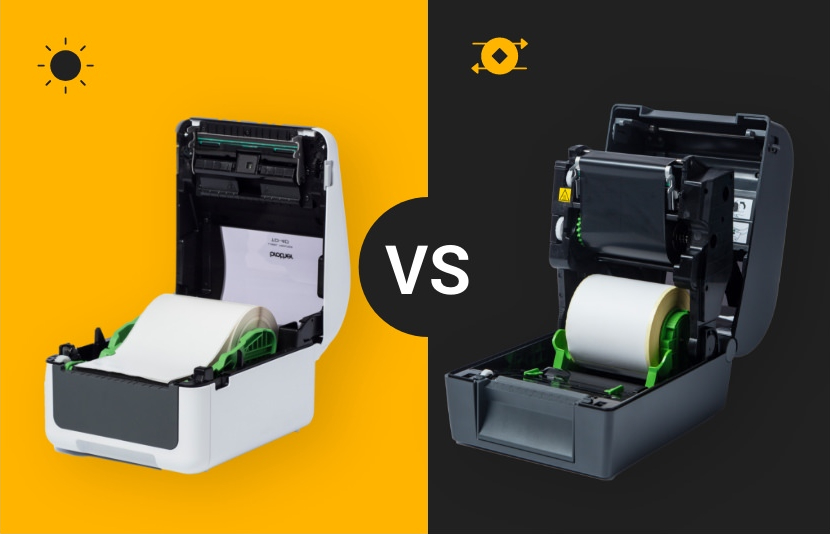 Direct Thermal vs. Thermal Transfer Printer Comparison Banner Image