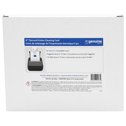 LBX037001 - 4in Thermal Printer Cleaning Cards