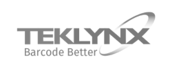 TEKLYNX logo with the slogan Barcode Better and a circular swoosh graphic above the X.