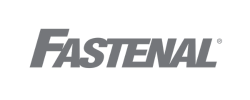 Gray Fastenal logo in bold, italicized uppercase letters on a light gray background, perfect for a Tool Promotion landing page.